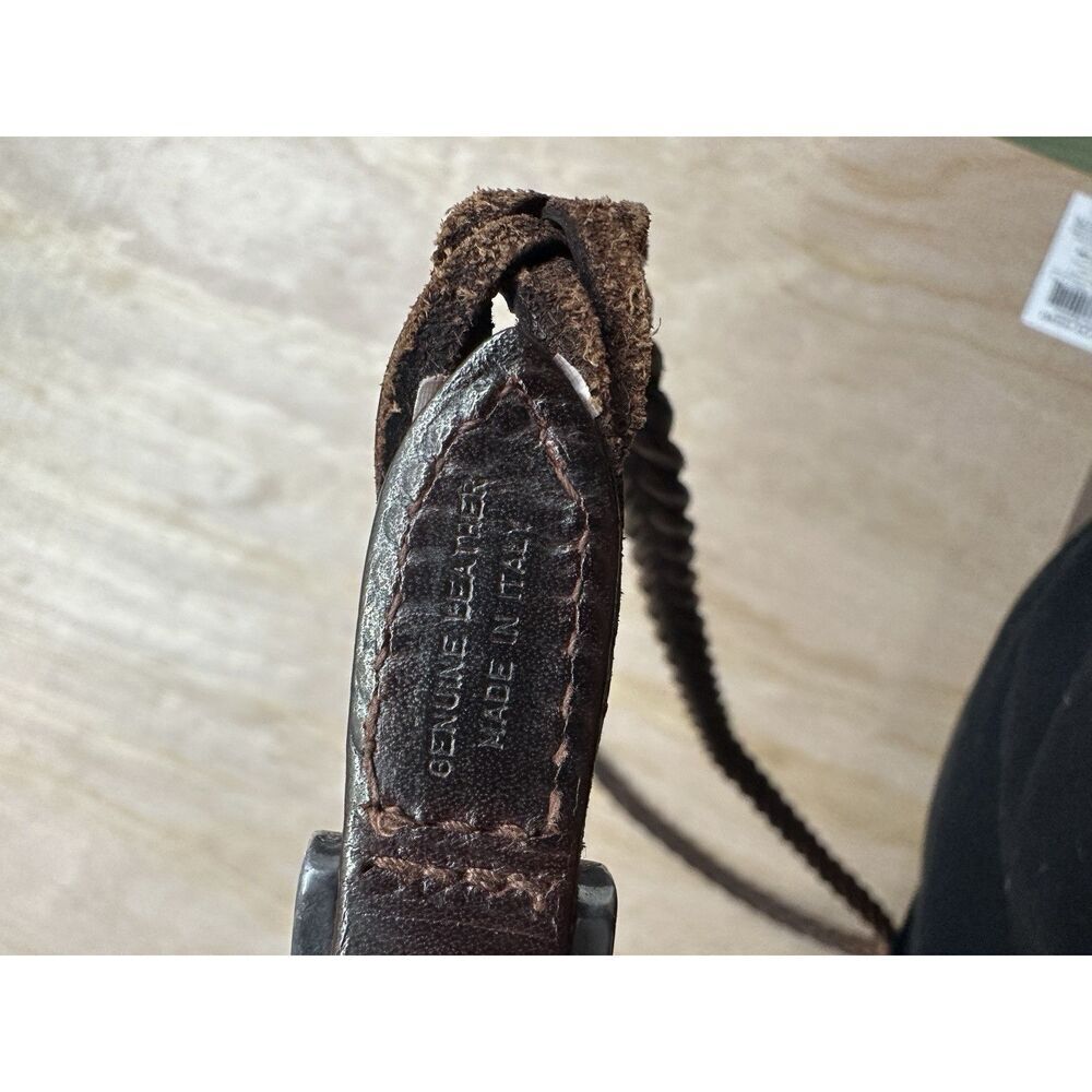 Vintage Braided Belt Leather Made In Italy 34 Italian‎ Leather